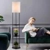 63 in. Round Floor Lamp with Shelves, Black Bookshelf Lamp with 2 USB Ports by Cedar Hill -Bella Depot || ULTRALAST GREEN Sales black bookshelf lamp cedar hill floor lamps 420702 64 1000