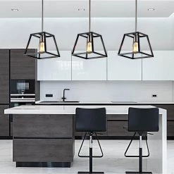 1-Light Black Mini Metal Pendant with Cage Shade kitchen Island Light by Cedar Hill -Bella Depot || ULTRALAST GREEN Sales black cedar hill chandeliers 410306 31 1000