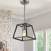 1-Light Black Mini Metal Pendant with Cage Shade kitchen Island Light by Cedar Hill -Bella Depot || ULTRALAST GREEN Sales black cedar hill chandeliers 410306 64 1000