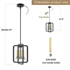 4-Light Brushed Nickel Industrial Geometric Pendant by Cedar Hill -Bella Depot || ULTRALAST GREEN Sales black cedar hill chandeliers 410821 44 1000