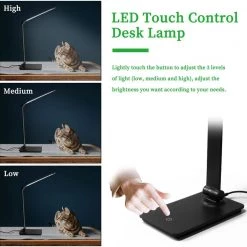 13.4 in. Black LED Trouch Control Table Lamp by Cedar Hill -Bella Depot || ULTRALAST GREEN Sales black cedar hill desk lamps 415602 1f 1000