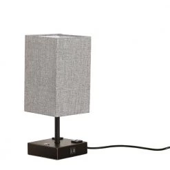 15 in. Black Desk lamp with Charging Outlet and USB Port Fabric Shade by Cedar Hill 16 15 in. Black Desk lamp with Charging Outlet and USB Port Fabric Shade by Cedar Hill -Bella Depot || ULTRALAST GREEN Sales black cedar hill desk lamps 421008 76 1000