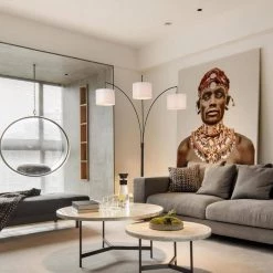 75 in. 3-Light Black Tree Floor Lamp by Cedar Hill -Bella Depot || ULTRALAST GREEN Sales black cedar hill floor lamps 410708 44 1000