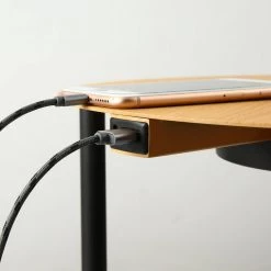 65 in. Black Floor Lamp with USB Ports Wireless Charging and Table by Cedar Hill -Bella Depot || ULTRALAST GREEN Sales black cedar hill floor lamps 415202 1f 1000