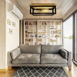 13 in. 1-Light Matte Black Flush Mount Metal Square Cage Ceiling Light Fixture by Cedar Hill 13 13 in. 1-Light Matte Black Flush Mount Metal Square Cage Ceiling Light Fixture by Cedar Hill -Bella Depot || ULTRALAST GREEN Sales black cedar hill flush mount lights 410820 44 1000