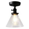 7.3 in. Black Metal Semi-Flush Mount Light with Shade by Cedar Hill 1 7.3 in. Black Metal Semi-Flush Mount Light with Shade by Cedar Hill -Bella Depot || ULTRALAST GREEN Sales black cedar hill flush mount lights 411705 64 1000