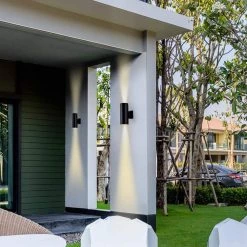 11 in. Cylinder Black LED Outdoor Wall Sconce by Cedar Hill 16 11 in. Cylinder Black LED Outdoor Wall Sconce by Cedar Hill -Bella Depot || ULTRALAST GREEN Sales black cedar hill outdoor sconces 106002 31 1000