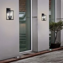 14 in. Black Metal Outdoor Wall Lantern Sconce Light by Cedar Hill 10 14 in. Black Metal Outdoor Wall Lantern Sconce Light by Cedar Hill -Bella Depot || ULTRALAST GREEN Sales black cedar hill outdoor sconces 106202 4f 1000