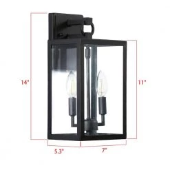 14 in. Black Metal Outdoor Wall Lantern Sconce Light by Cedar Hill 13 14 in. Black Metal Outdoor Wall Lantern Sconce Light by Cedar Hill -Bella Depot || ULTRALAST GREEN Sales black cedar hill outdoor sconces 106202 fa 1000