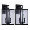 14 in. Black Metal Outdoor Wall Lantern Sconce Light (Set of 2) by Cedar Hill 1 14 in. Black Metal Outdoor Wall Lantern Sconce Light (Set of 2) by Cedar Hill -Bella Depot || ULTRALAST GREEN Sales black cedar hill outdoor sconces 126102 64 1000