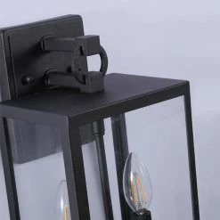 14 in. Black Metal Outdoor Wall Lantern Sconce Light (Set of 2) by Cedar Hill 16 14 in. Black Metal Outdoor Wall Lantern Sconce Light (Set of 2) by Cedar Hill -Bella Depot || ULTRALAST GREEN Sales black cedar hill outdoor sconces 126102 fa 1000