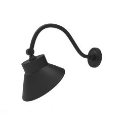 10"LED Black Angle Shade gooseneck Barn light with photocell, 42W, 4000Lumens by Cedar Hill -Bella Depot || ULTRALAST GREEN Sales black cedar hill outdoor sconces 165001 1f 1000