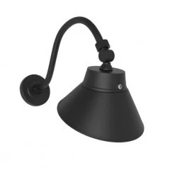 10"LED Black Angle Shade gooseneck Barn light with photocell, 42W, 4000Lumens by Cedar Hill