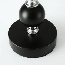 17 in. Black Table Lamp with Fabric Shade by Cedar Hill -Bella Depot || ULTRALAST GREEN Sales black cedar hill table lamps 414302 4f 1000