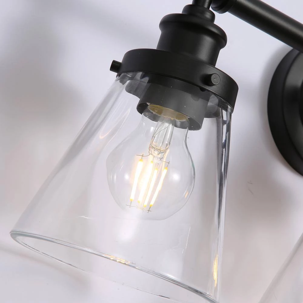 3-Light Black Vanity Light by Cedar Hill 4 3-Light Black Vanity Light by Cedar Hill - Image 2