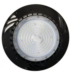 Hurricane UFO 0.9 ft. 250-Watt Equivalent Integrated LED Black High Bay Light by Innoled -Bella Depot || ULTRALAST GREEN Sales black innoled high bay lights inno lsufo 100w5k c3 1000