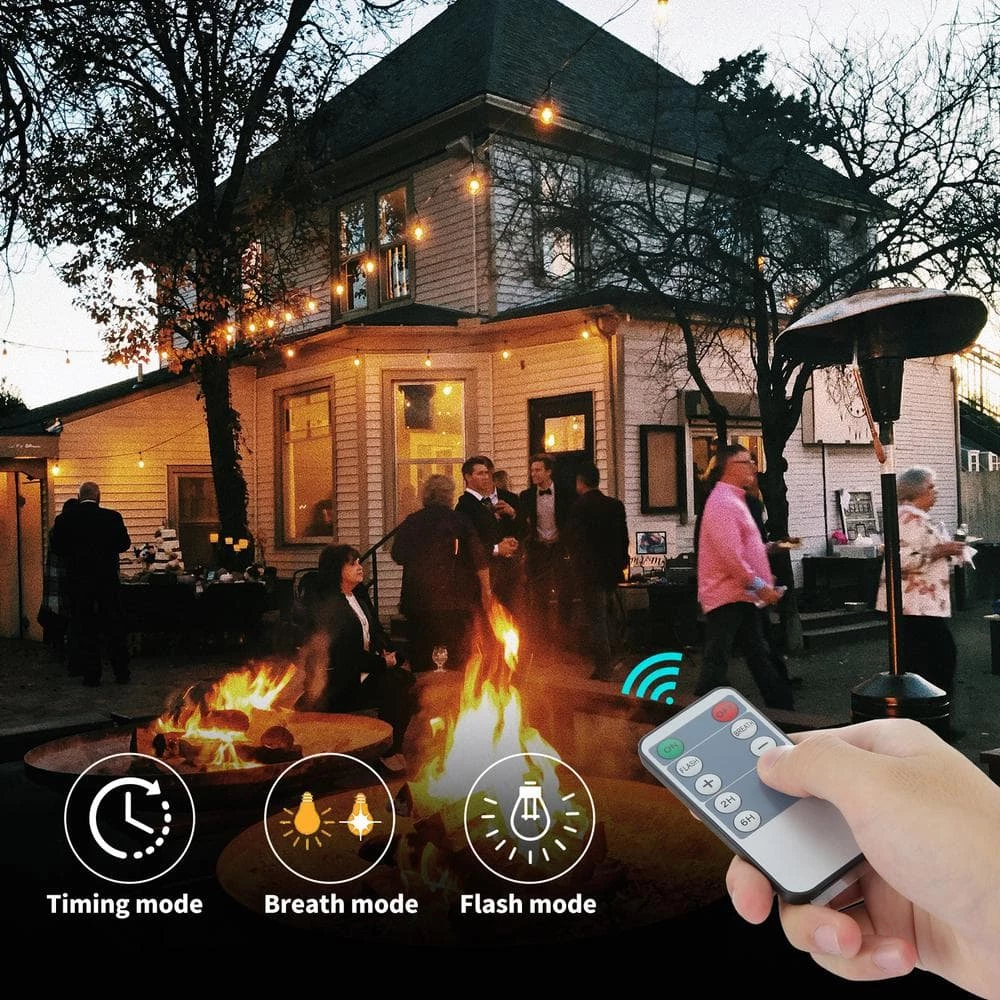 15-Light Outdoor/Indoor 48 ft. Plug-in Globe Bulb LED String Lights with S14 Single Filament Bulbs by Cedar Hill 6 15-Light Outdoor/Indoor 48 ft. Plug-in Globe Bulb LED String Lights with S14 Single Filament Bulbs by Cedar Hill - Image 5