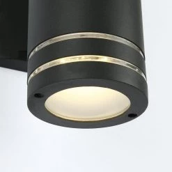 11 in. LED Wall Lights, Waterproof 25-Watt Cylinder Up and Down Wall Lights for Yard Garage by Cedar Hill 14 11 in. LED Wall Lights, Waterproof 25-Watt Cylinder Up and Down Wall Lights for Yard Garage by Cedar Hill -Bella Depot || ULTRALAST GREEN Sales black wall sconce cedar hill outdoor sconces 107402 1f 1000