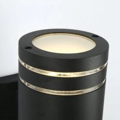 11 in. LED Wall Lights, Waterproof 25-Watt Cylinder Up and Down Wall Lights for Yard Garage by Cedar Hill 13 11 in. LED Wall Lights, Waterproof 25-Watt Cylinder Up and Down Wall Lights for Yard Garage by Cedar Hill -Bella Depot || ULTRALAST GREEN Sales black wall sconce cedar hill outdoor sconces 107402 4f 1000