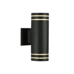 11 in. LED Wall Lights, Waterproof 25-Watt Cylinder Up and Down Wall Lights for Yard Garage by Cedar Hill