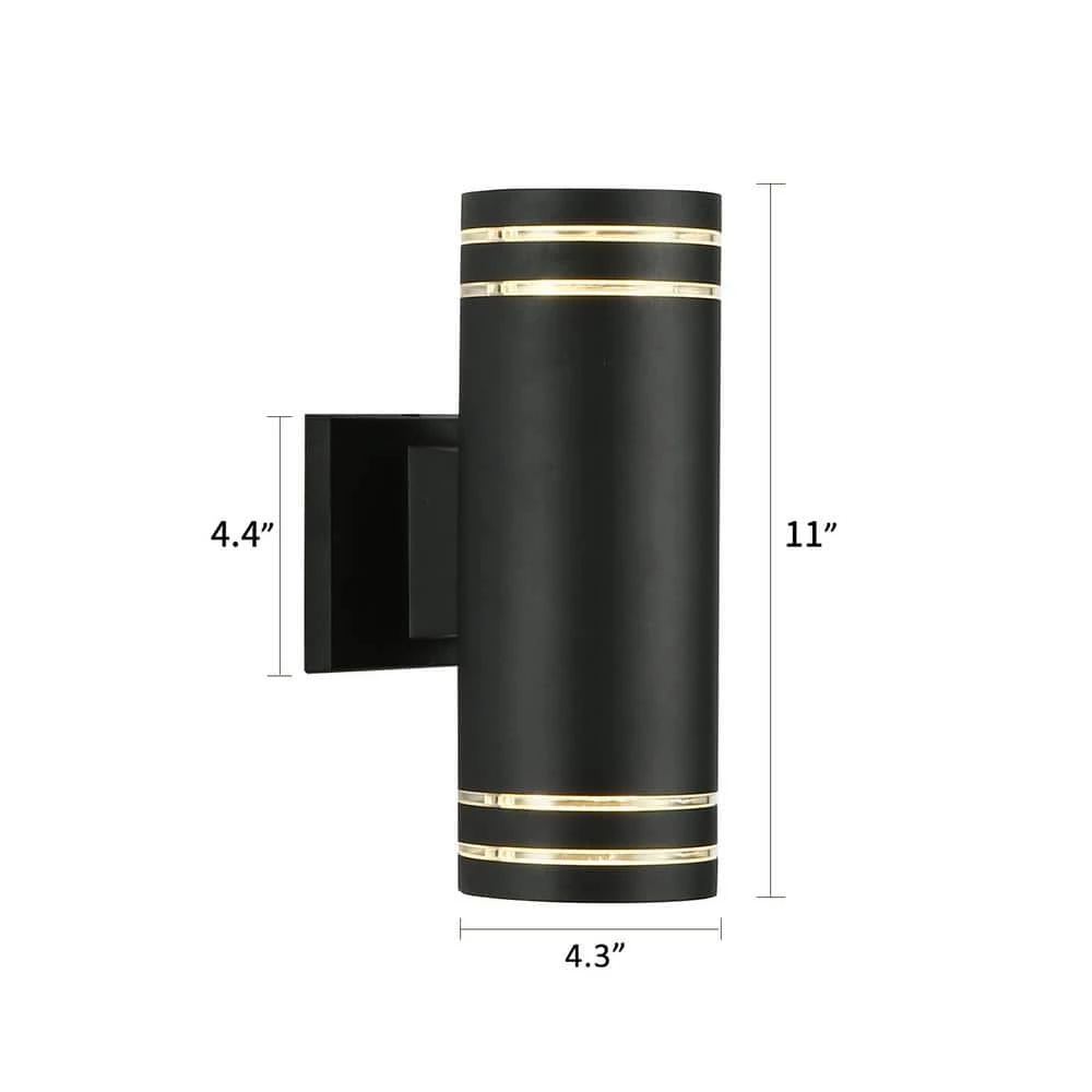 11 in. LED Wall Lights, Waterproof 25-Watt Cylinder Up and Down Wall Lights for Yard Garage by Cedar Hill 5 11 in. LED Wall Lights, Waterproof 25-Watt Cylinder Up and Down Wall Lights for Yard Garage by Cedar Hill - Image 3