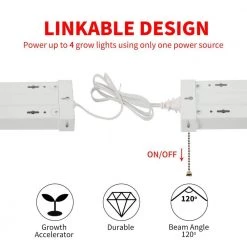 48 in. 42-Watt Indoor LED Grow Light Cool White full spectrum plant light by Cedar Hill -Bella Depot || ULTRALAST GREEN Sales cedar hill grow light kits 419001 44 1000