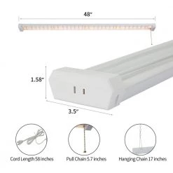 48 in. 42-Watt Indoor LED Grow Light Cool White full spectrum plant light by Cedar Hill -Bella Depot || ULTRALAST GREEN Sales cedar hill grow light kits 419001 4f 1000