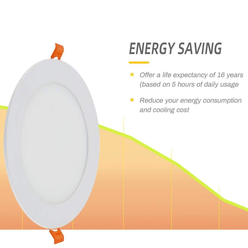 6 in. Tunable CCT Integrated LED White Recessed Trim Down Light (4-Pack) by Cedar Hill 5 6 in. Tunable CCT Integrated LED White Recessed Trim Down Light (4-Pack) by Cedar Hill - Image 4
