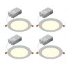 6 in. Tunable CCT Integrated LED White Recessed Trim Down Light (4-Pack) by Cedar Hill -Bella Depot || ULTRALAST GREEN Sales cedar hill recessed lighting trims 413401 64 1000