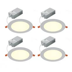 6 in. Tunable CCT Integrated LED White Recessed Trim Down Light (4-Pack) by Cedar Hill