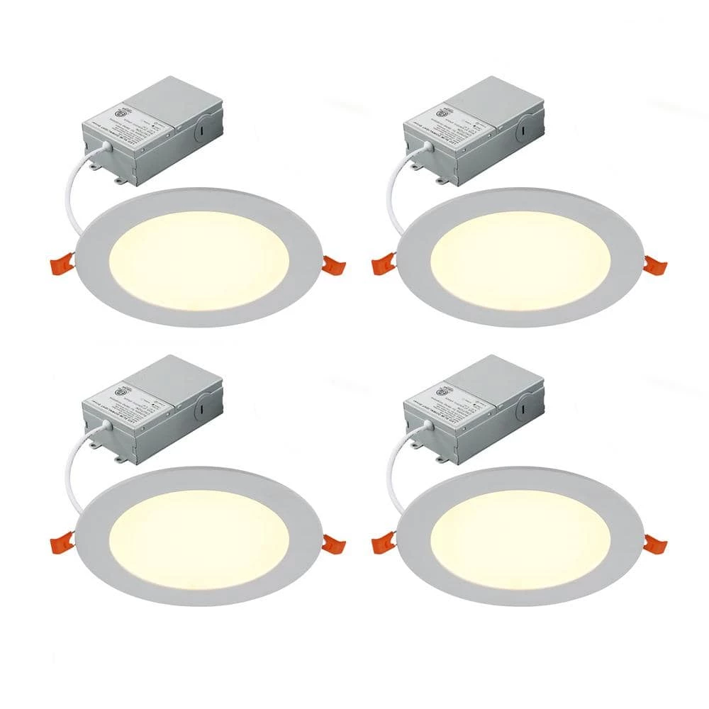6 in. Tunable CCT Integrated LED White Recessed Trim Down Light (4-Pack) by Cedar Hill 2 6 in. Tunable CCT Integrated LED White Recessed Trim Down Light (4-Pack) by Cedar Hill