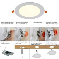 6 in. Tunable CCT Integrated LED White Recessed Trim Down Light (4-Pack) by Cedar Hill 14 6 in. Tunable CCT Integrated LED White Recessed Trim Down Light (4-Pack) by Cedar Hill -Bella Depot || ULTRALAST GREEN Sales cedar hill recessed lighting trims 413401 76 1000