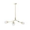 3-Light Clear Modern Linear Chandelier with Gold Adjustable Arms and Glass Shades by Bella Depot -Bella Depot || ULTRALAST GREEN Sales clear bella depot chandeliers bd1031 3 tm 64 1000