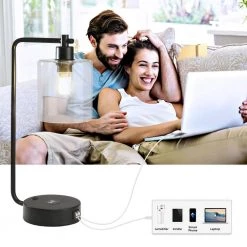 19 in. Clear Table Lamp with Wireless Charger and Glass Shade by Cedar Hill 13 19 in. Clear Table Lamp with Wireless Charger and Glass Shade by Cedar Hill -Bella Depot || ULTRALAST GREEN Sales clear cedar hill table lamps 414802 44 1000