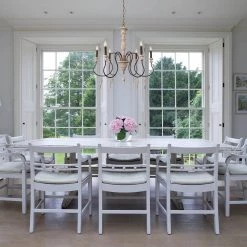 Farmhouse 6-Light Distressed White Candle Chandelier Cottage Drops Pendant Light by Bella Depot -Bella Depot || ULTRALAST GREEN Sales distressed white bella depot chandeliers fc4005 31 1000