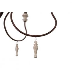 Farmhouse 6-Light Distressed White Candle Chandelier Cottage Drops Pendant Light by Bella Depot -Bella Depot || ULTRALAST GREEN Sales distressed white bella depot chandeliers fc4005 4f 1000