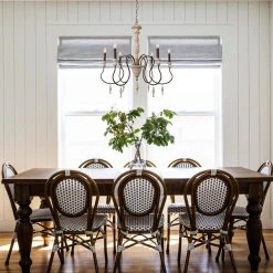 Farmhouse 6-Light Distressed White Candle Chandelier Cottage Drops Pendant Light by Bella Depot -Bella Depot || ULTRALAST GREEN Sales distressed white bella depot chandeliers fc4005 fa 1000