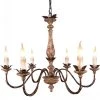 6-Light Distressed White Traditional Bronze Chandelier with Adjustable Chain by Bella Depot -Bella Depot || ULTRALAST GREEN Sales distressed white bella depot chandeliers fc4010 64 1000