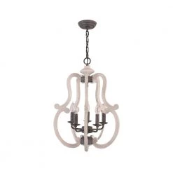 5-Light White Modern Farmhouse Distressed Adjustable Chandelier Candle Style Pendant by Bella Depot -Bella Depot || ULTRALAST GREEN Sales distressed white bella depot chandeliers fc4043 5w 44 1000