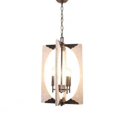 4-Light Distressed White Modern Farmhouse Rectangular Wood Chandelier with Adjustable Hanging Chain by Bella Depot -Bella Depot || ULTRALAST GREEN Sales distressed white bella depot chandeliers fc4045 4w 4f 1000
