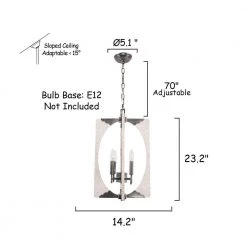 4-Light Distressed White Modern Farmhouse Rectangular Wood Chandelier with Adjustable Hanging Chain by Bella Depot -Bella Depot || ULTRALAST GREEN Sales distressed white bella depot chandeliers fc4045 4w 76 1000