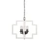 4-Light Farmhouse Distressed White Irregular Rectangle Wood Chandelier with Adjustable Hanging Chain by Bella Depot -Bella Depot || ULTRALAST GREEN Sales distressed white bella depot chandeliers fc4051 4w 64 1000