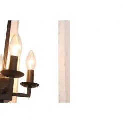 4-Light Farmhouse Distressed White Irregular Rectangle Wood Candle Chandelier Adjustable Pendant Light by Bella Depot -Bella Depot || ULTRALAST GREEN Sales distressed white bella depot chandeliers fc4052 4w 66 1000