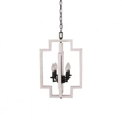 4-Light Farmhouse Distressed White Irregular Rectangle Wood Candle Chandelier Adjustable Pendant Light by Bella Depot -Bella Depot || ULTRALAST GREEN Sales distressed white bella depot chandeliers fc4052 4w c3 1000