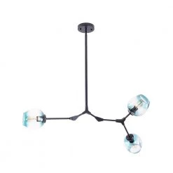3-Light Gradient Blue Modern Linear Chandelier with Black Adjustable Arms and Glass Shades by Bella Depot 13 3-Light Gradient Blue Modern Linear Chandelier with Black Adjustable Arms and Glass Shades by Bella Depot -Bella Depot || ULTRALAST GREEN Sales gradient blue bella depot chandeliers bd1030 3 ls 1f 1000