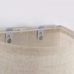 1-Light Off-White Fabric Round LED Wall Sconce Wall Light with Bulb (2-Pack) by Cedar Hill -Bella Depot || ULTRALAST GREEN Sales off white cedar hill wall sconces 418608 fa 1000