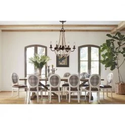 Modern Farmhouse 6-Light Rustic Wood Beaded Chandelier Candle Style Pendant by Bella Depot -Bella Depot || ULTRALAST GREEN Sales rustic black bella depot chandeliers fc4020 r 1f 1000