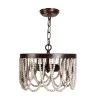Farmhouse 2-Light Rustic Wood Bead Chandelier with Adjustable Hanging Chain by Bella Depot -Bella Depot || ULTRALAST GREEN Sales rustic black bella depot chandeliers fc4021 r 64 1000