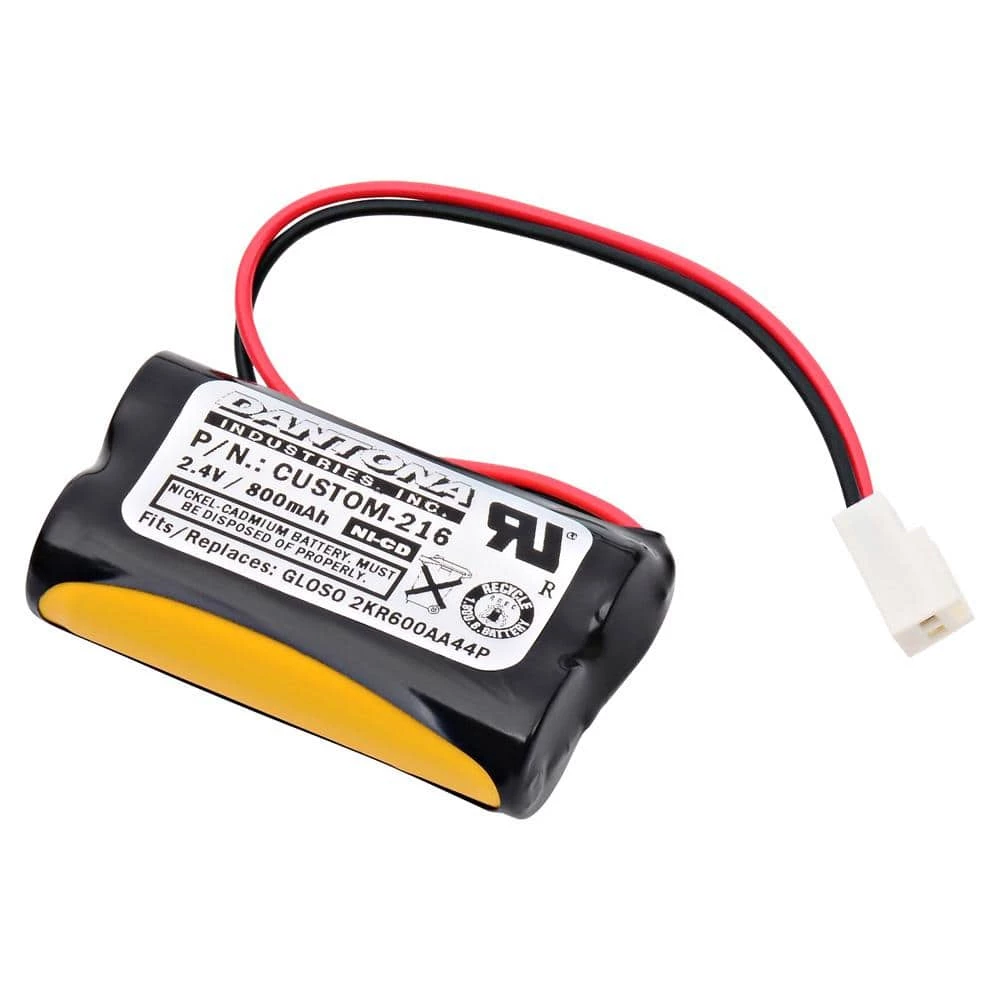 Dantona 2.4-Volt 800 mAh Ni-Cd Battery for Gloso - 2KR600AA44P Emergency Lighting by ULTRALAST GREEN 3 Dantona 2.4-Volt 800 mAh Ni-Cd Battery for Gloso - 2KR600AA44P Emergency Lighting by ULTRALAST GREEN