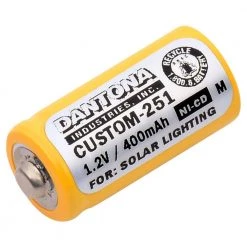 Dantona 1.2-Volt 400 mAh Ni-Cd battery for Miscellaneous Batteries - SOLAR LIGHTS Emergency Lighting by ULTRALAST GREEN